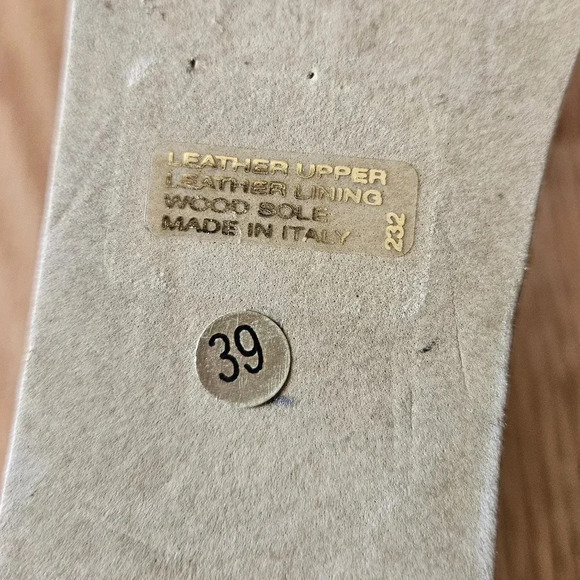 Brown's ID Women's Boho Leather Wooden Wedge Sandal Size EU 39. - Picture 9 of 9